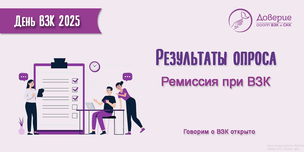 Результаты опроса. Ремиссия при ВЗК